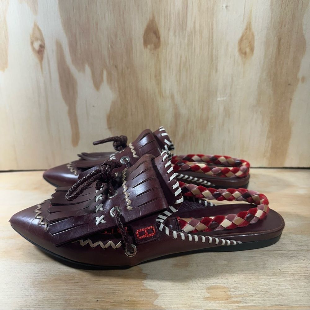 Carven Brown Moccasin-Style Slingback Shoes Women’s Size 6.5